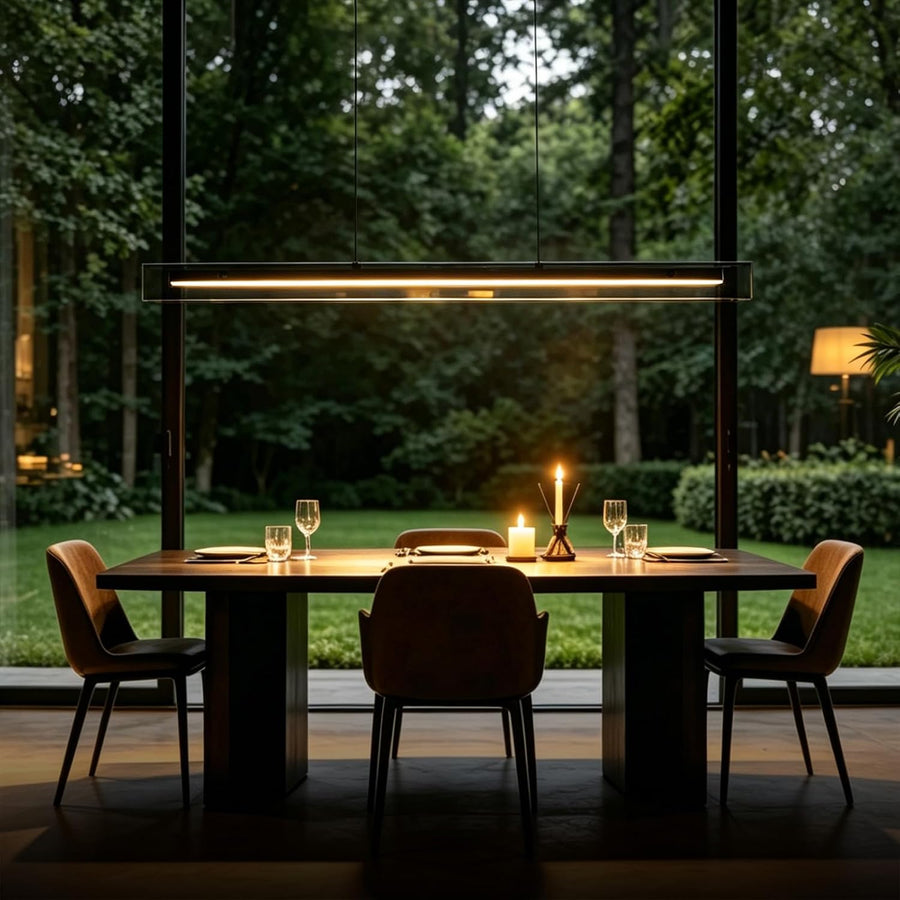 HUASHARE Glass Linear LED Pendant — 51.1in