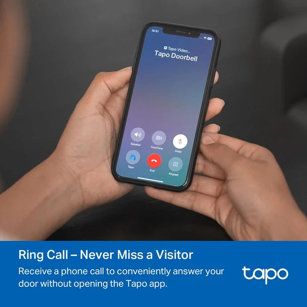 Tapo D225 — جرس باب فيديو ذكي ببطارية بدقة 2K QHD مع جرس رنين