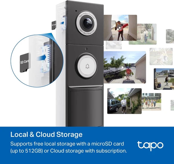 Tapo D225 — جرس باب فيديو ذكي ببطارية بدقة 2K QHD مع جرس رنين