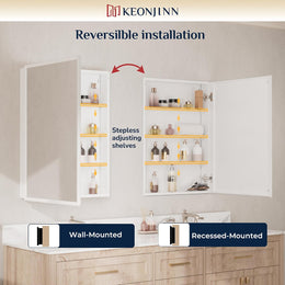 Keonjinn White Medicine Cabinet 16×24 — selected Amazon model