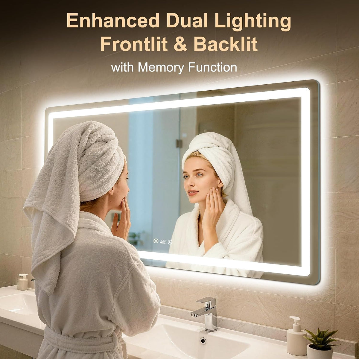 LAWADA Smart LED Mirror — 55×30 — additional product photograph