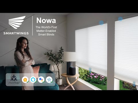 SmartWings official Nowa Matter motorized cellular shades product demonstration