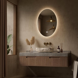 KeonJinn oval bathroom mirror original secondary retailer reference, image rights pending