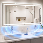 LAWADA 55×30 Smart LED Bathroom Mirror — Motion Sensor — authentic retail source photograph 1; commercial photo use needs approval