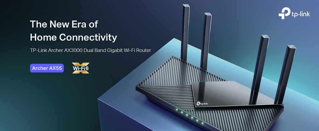 TP-Link Archer AX55 AX3000 Wi-Fi 6 router official promotional banner