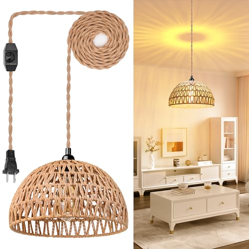 Boho Dimmable Hanging Pendant Light — B0DDY6GC6L — image 1