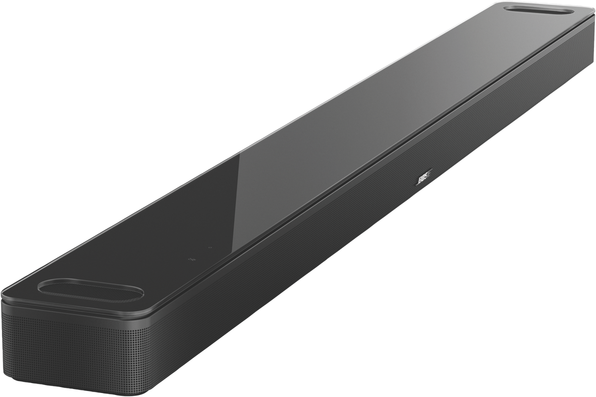 Bose Smart Ultra Soundbar black premium glass top angle