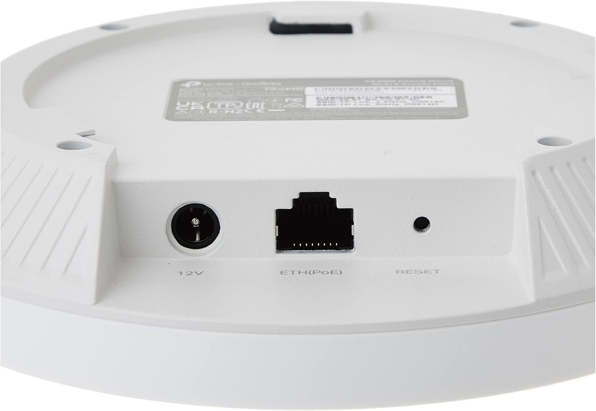 TP-Link Omada EAP650 access point rear Ethernet PoE and power input
