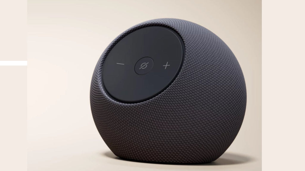 Amazon Echo Dot Max Graphite — fabric and control panel detail