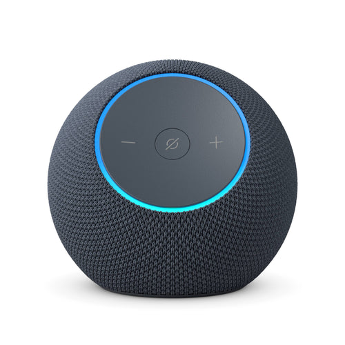 Amazon Echo Dot Max 2025 Graphite — original front photo with blue ring