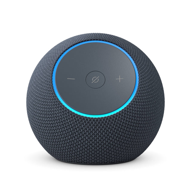 Amazon Echo Dot Max 2025 Graphite — original front photo with blue ring