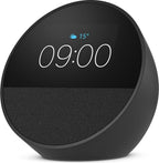 Amazon Echo Spot (2024) Black original front product image, clock 09:00