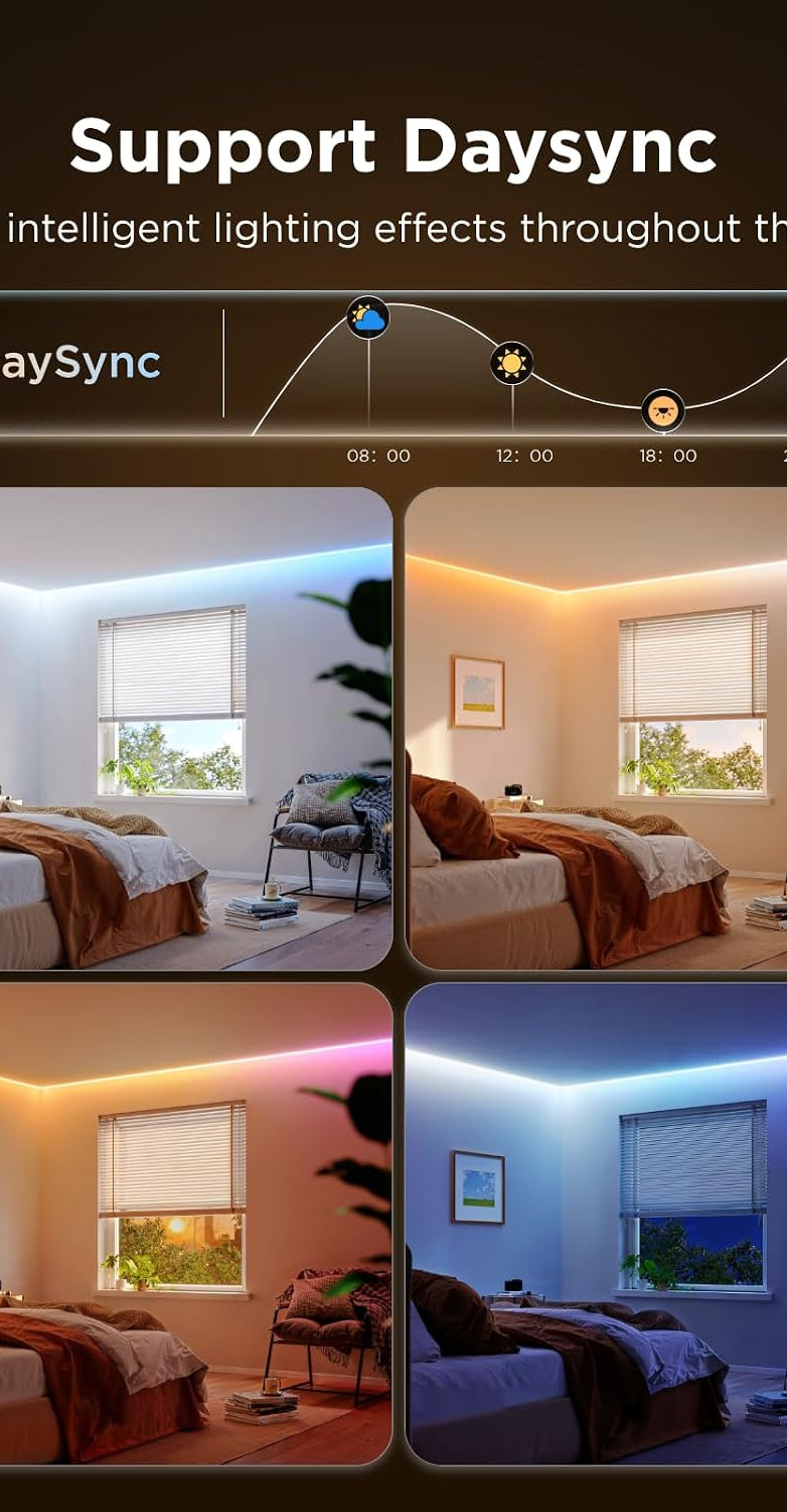 Govee DaySync automatic day-to-night lighting mode examples