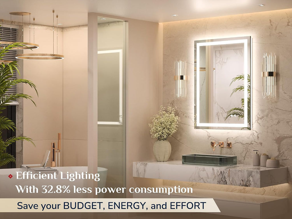 KeonJinn 24×36 frontlit + backlit LED mirror, source product photo 2 for B0D59TFFK4