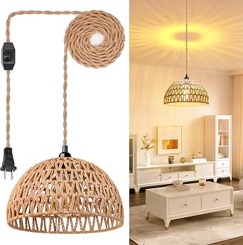 Boho Dimmable Hanging Pendant Light
