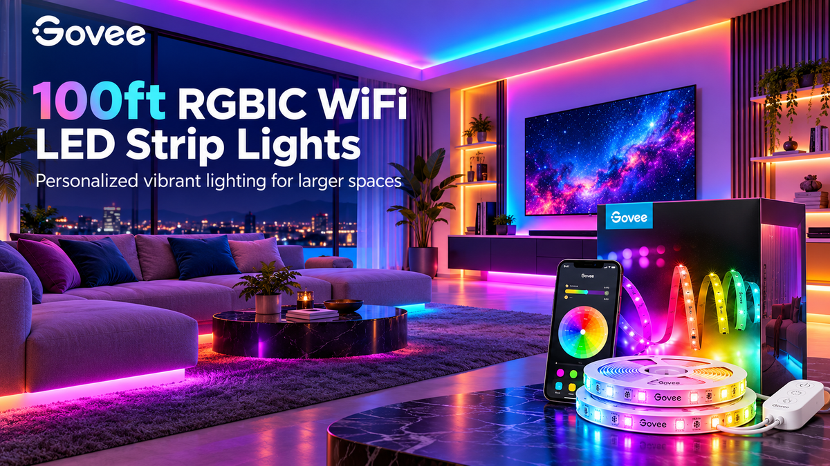 Govee RGBIC Smart LED Strip — 100ft — selected model gallery
