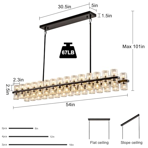 54" Black Crystal Chandelier — 60 Lights — photograph 3