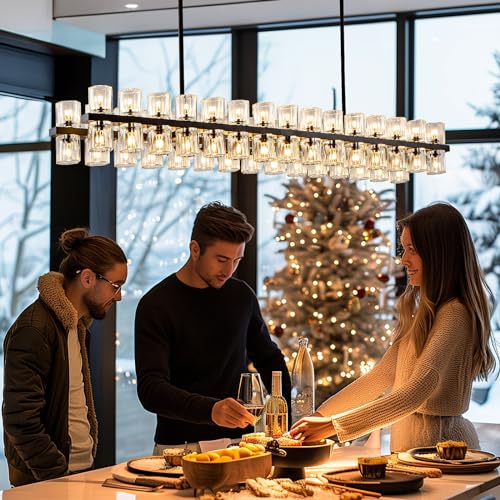 54" Black Crystal Chandelier — 60 Lights — photograph 5