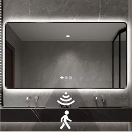Nolsia 36 × 56 in rectangular black auto-backlit LED bathroom mirror — source product image