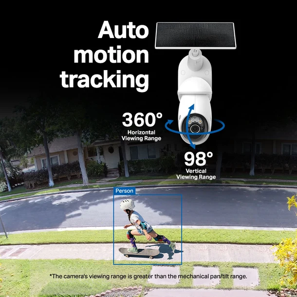 Tapo C660 automatic pan tilt tracking illustration