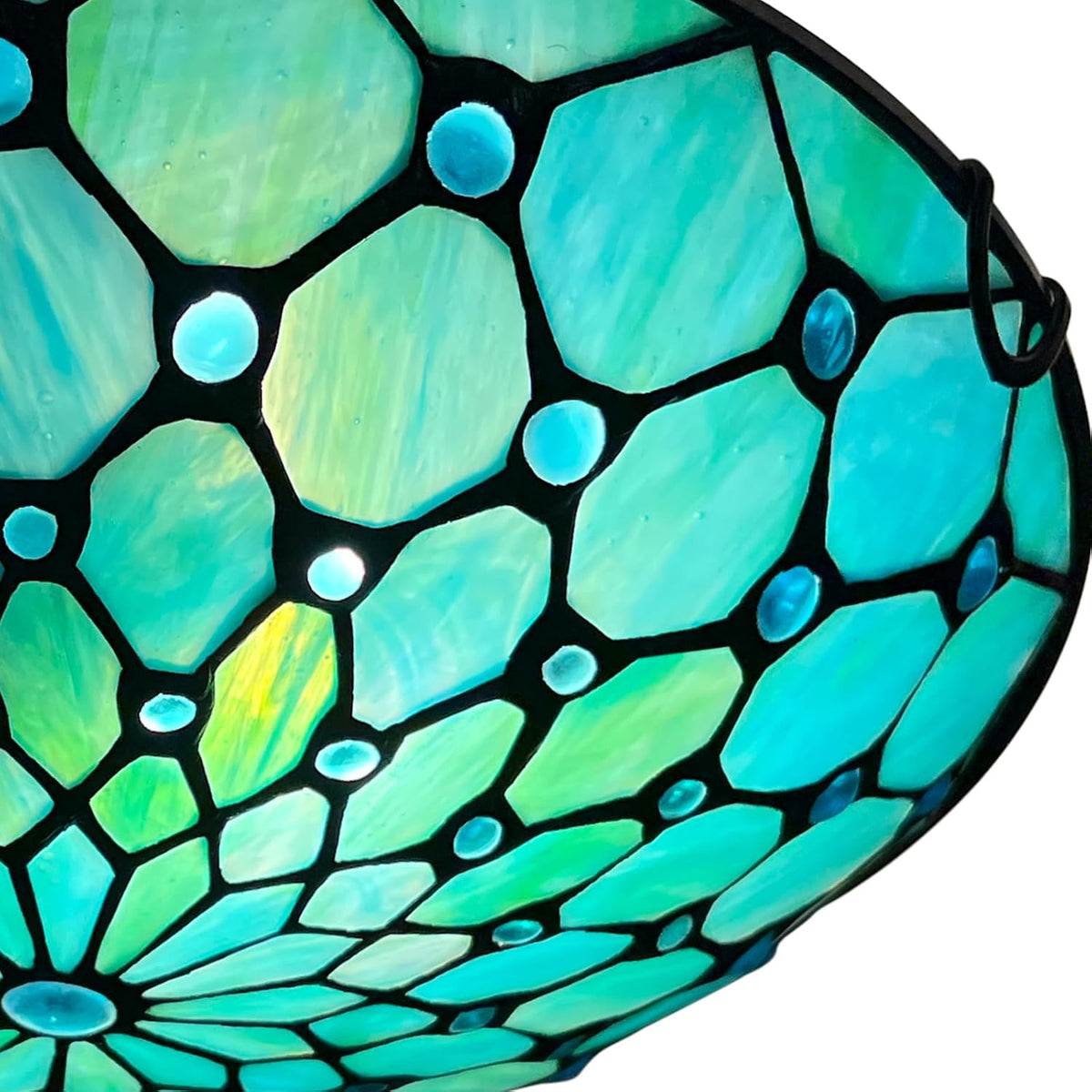 ARTZONE 12-inch Blue Tiffany Ceiling Light — model photograph 2