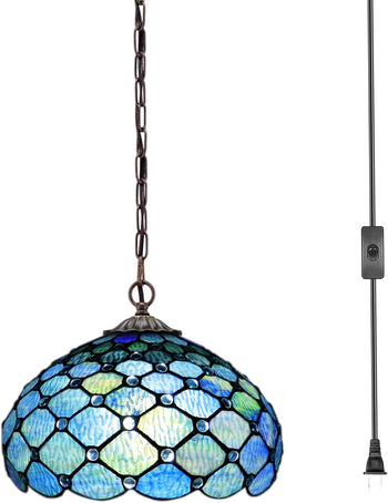 MQYXH Sea Blue Water Ripple Pendant — 12in
