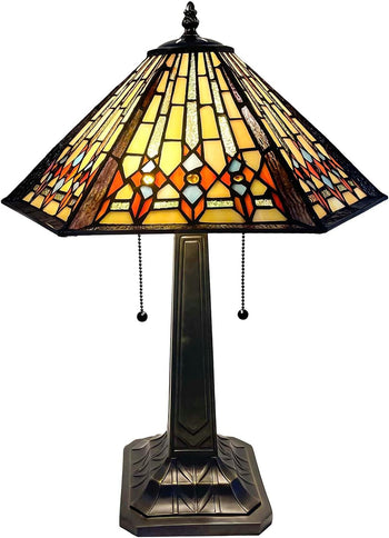 Bieye L13021 Amber Mission Table Lamp