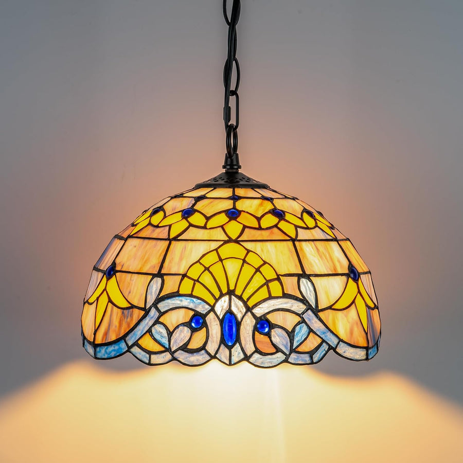 GILGGAK 12-inch Blue Baroque Pendant — model photograph 1