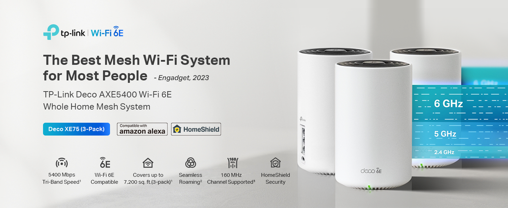 TP-Link Deco XE75 three-pack AXE5400 tri-band Wi-Fi 6E overview