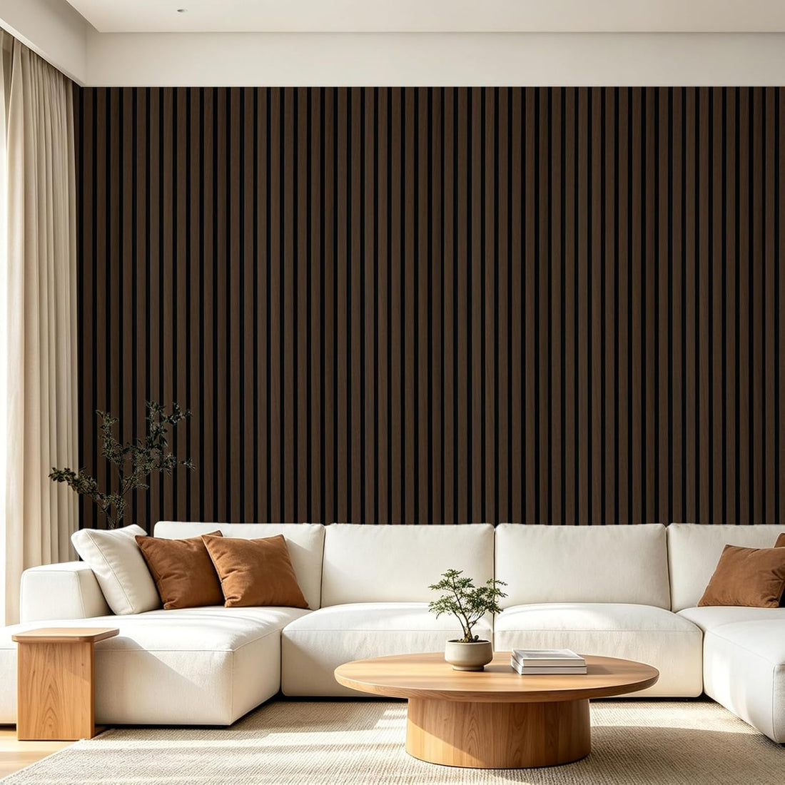 Art3d Walnut Slat Wall Panels — 6 Pack