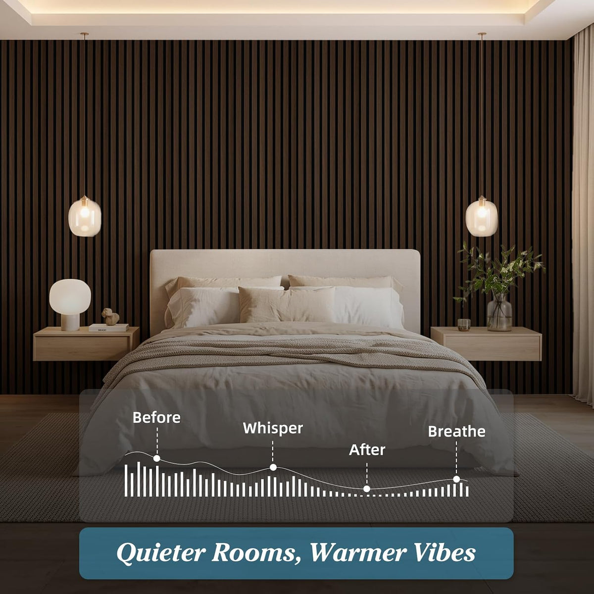 Art3d Walnut Slat Wall Panels — 94 × 12.6 in, 6 Pack · supplier photo 5